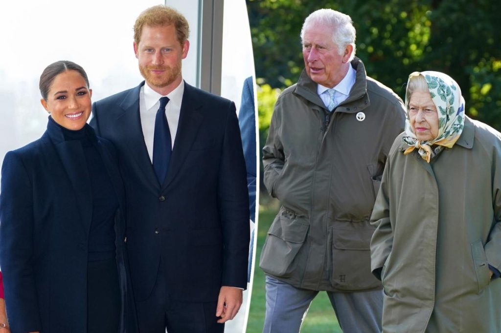 Książę Harry i Meghan Markle spotykają królową i księcia Karola