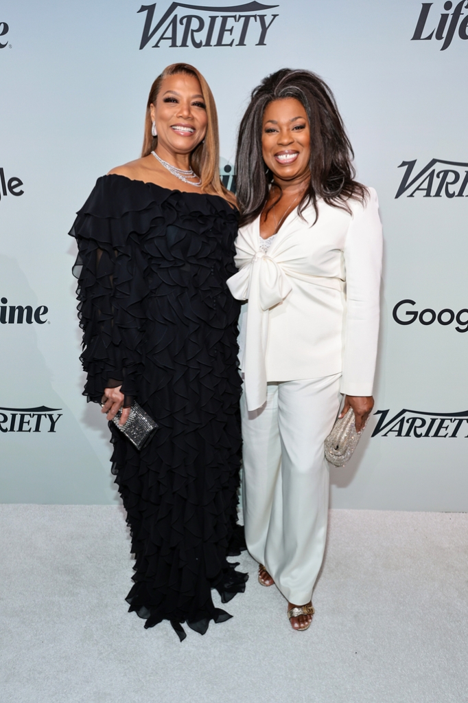 NOWY JORK, NY - 5 maja: Queen Latifah i Lauren Toussaint biorą udział w wydarzeniu Variety's 2022 Power Of Women: New York Event zaprezentowanym przez Lifetime w The Glasshouse 5 maja 2022 w Nowym Jorku.  (Zdjęcie: Jimmy McCarthy/Getty Images for Variety)