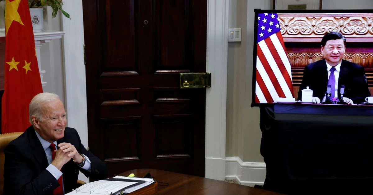 Biden rozpoczyna swoją piątą rozmowę z prezydentem Chin, chcąc rozładować napięcia na Tajwanie