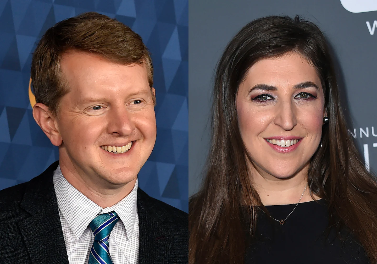 Mayim Bialik i Ken Jennings są nazywani „Jeopardy!”  zastępy niebieskie