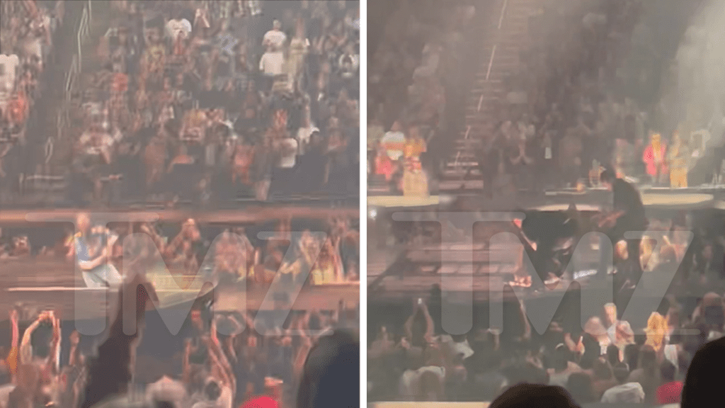 Post Malone pada na scenę podczas koncertu z pomocą ratowników medycznych