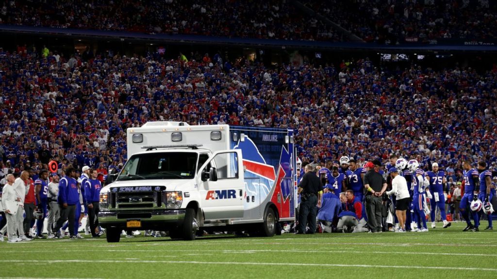 Dane Jacksona z Buffalo Bills unika poważnego urazu szyi lub rdzenia kręgowego i zostaje wypisany ze szpitala