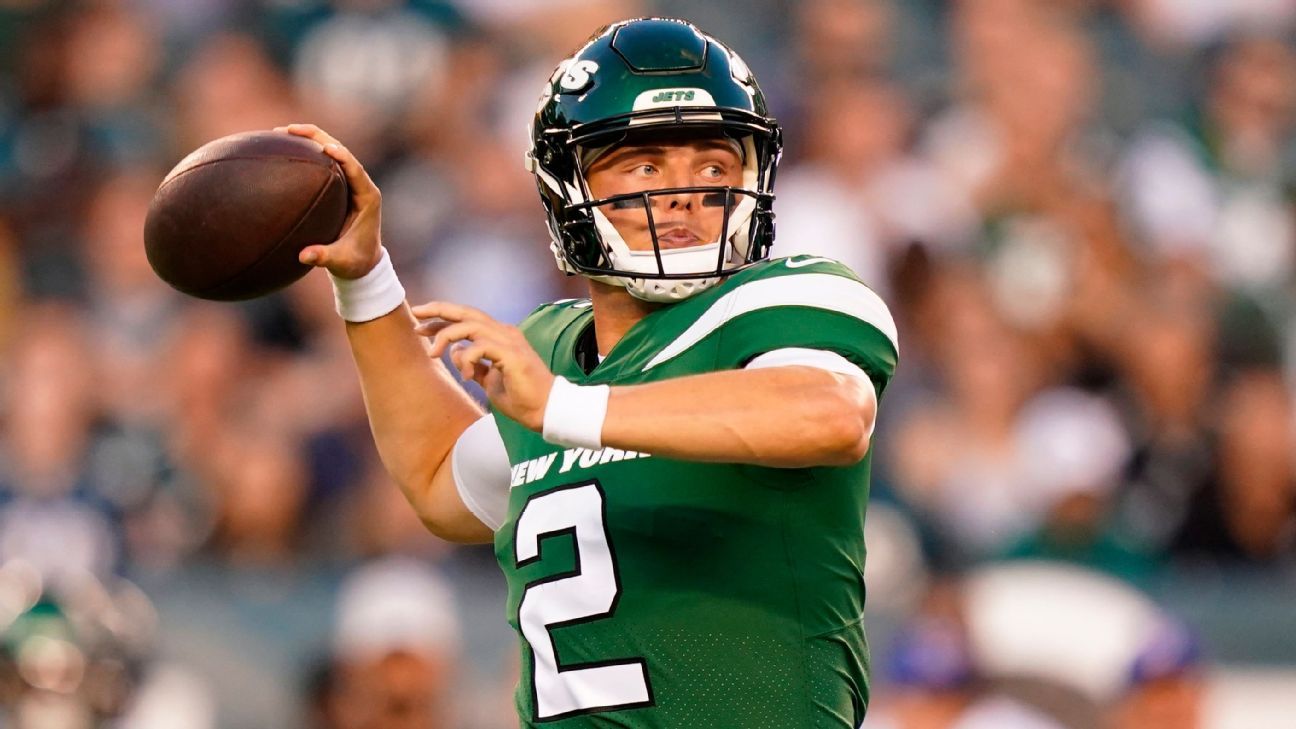 New York Jets QB Zach Wilson, zaczyna z Pittsburgh Steelers