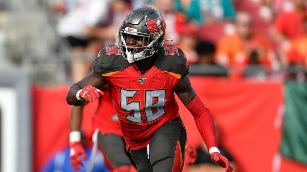 Źródło mówi, że Bucs LB Shaquil Barrett wyszedł na sezon z rozerwanym Achillesem