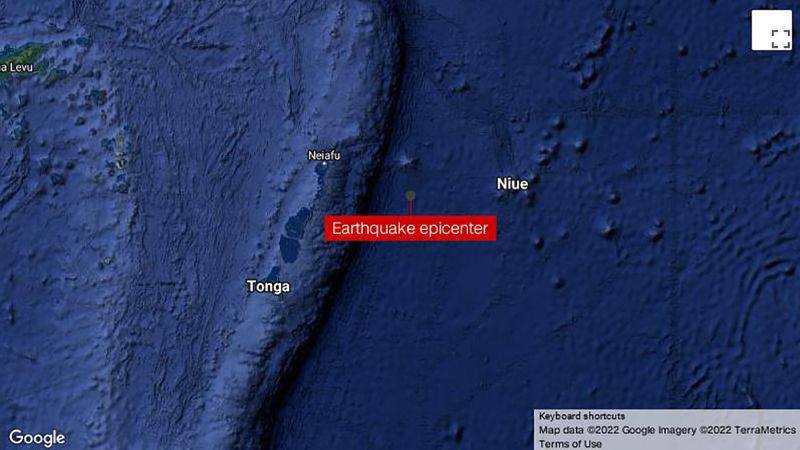 Tonga: poziom ostrzegawczy tsunami obniżony po dużym trzęsieniu ziemi